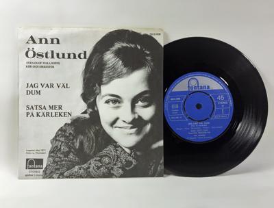 Tumnagel för auktion "ANN ÖSTLUND - JAG VAR VÄL DUM - 7" 1971 - MINT!! Toppskick!"