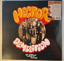 Tumnagel för auktion "HECTOR - DEMOLITION / THE WIRED UP...VINYL LP ITALY -21. GLAM-ROCK. INPLASTAD"