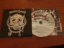 Tumnagel för auktion "Motörhead - s/t (CD, Chiswick, replica sleeve) classic hard rock mini-lp"