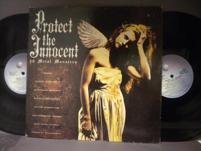 Tumnagel för auktion "PROTECT THE INNOCENT - 30 METAL MONSTERS - V/A - 2 -LP"
