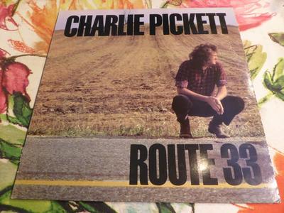Tumnagel för auktion "CHARLIE PICKETT - LP - "ROUTE 33" - 1986 ROCK!!!"