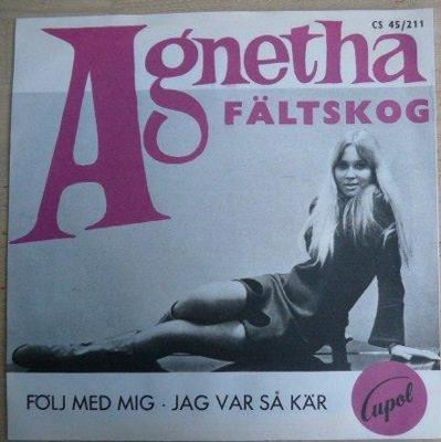 Tumnagel för auktion "Agnetha Fältskog - Jag var så kär/Följ med mig"