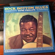 Tumnagel för auktion "Gene Phillips - Rock bottom blues"