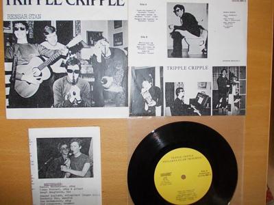 Tumnagel för auktion "Tripple Cripple 7” EP; kbd diy punk; ”Rensar stan”...kalas!!!"