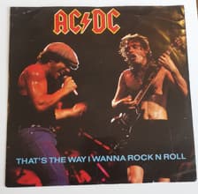 Tumnagel för auktion "Ac/Dc - That's the way I wanna rock n roll/Kissin' dynamite"