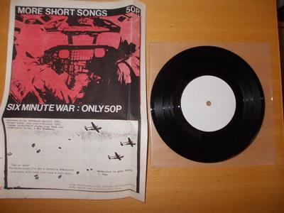 Tumnagel för auktion "Six Minute War 7” EP (II); UK anarcho hardcore punk diy"