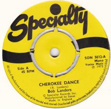 Tumnagel för auktion "BOB LANDERS-cherokee dance UK.SPECIALTY 5012 GREAT R&B ROCK"