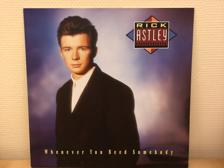 Tumnagel för auktion "Rick Astley - Whenever You Need Somebody LP GER press med inner"