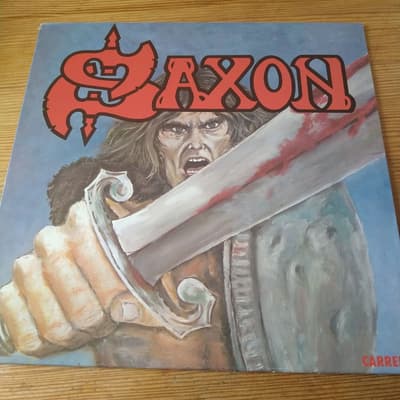 Tumnagel för auktion "Saxon vinyl, lp"