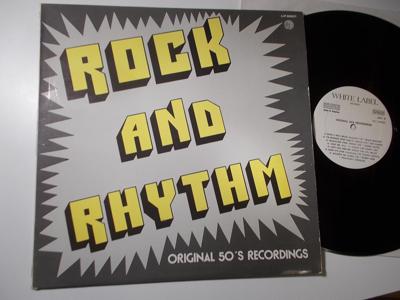 Tumnagel för auktion "V/A ROCK AND RHYTHM Orig. 50s recordings, LP White Label NL 1978 Rockabilly"