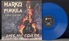 Tumnagel för auktion "Marko Pukkila with Legends - Kiss My Covers RARE LP 2019 Blue Vinyl Hard Rock"