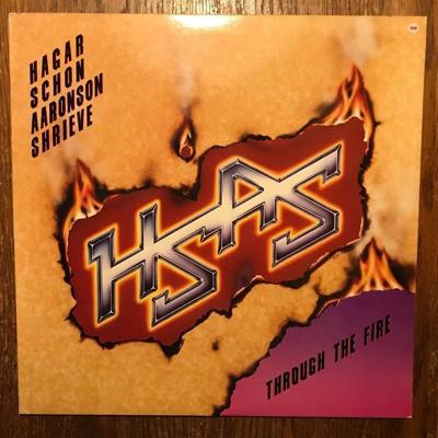 Tumnagel för auktion "HSAS - Through The Fire - Vinyl Album 1984"