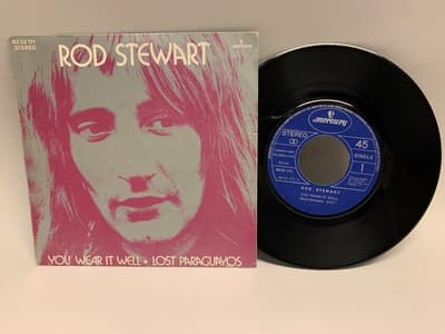 Tumnagel för auktion "7" Rod Stewart - You Wear It Well Spain Orig-72 !!!!!"