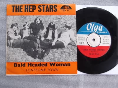 Tumnagel för auktion "Hep Stars - Bald Headed Woman / Lonesome Town"