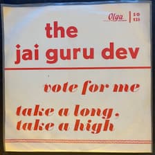 Tumnagel för auktion "THE JAI GURU DEV - VOTE FOR ME. VINYL 7" SINGEL SVERIGE -71. PSYK-ROCK"