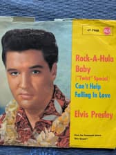 Tumnagel för auktion "Elvis Presley - Rock-A-Hula Baby 7" singel kanon 47-7968 singel"