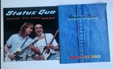 Tumnagel för auktion "STATUS QUO + turnehäfte tour - LP vinyl rock skiva"