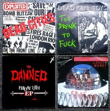 Tumnagel för auktion "Vinylsinglar - Punk/Rock - Exploited - Dead Kennedys, The Damned"