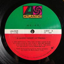 Tumnagel för auktion "AC/DC - Si Quieres Sangre La Tendras 1978 RARE MEXICO PRESS! Prog-rock. LP"