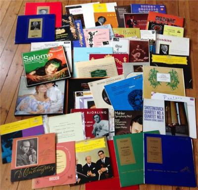 Tumnagel för auktion "Klassisk musik på LP,  7 Flyttlådor, 769 LPn och 75 LP-boxar"