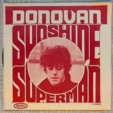 Tumnagel för auktion "DONOVAN - SUNSHINE SUPERMAN. VINYL 7" SINGEL SVERIGE -66. PSYK-ROCK"