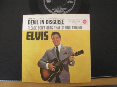 Tumnagel för auktion "Elvis singel 1963 "Devil In Disguise/Please Don´t Drag That String Around""