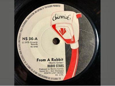 Tumnagel för auktion "RADIO STARS - From A Rabbit 1978. UK Press! METAL. NWOBHM. PUNK. NEW WAVE. DIY 7"