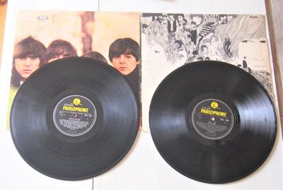 Tumnagel för auktion "BEATLES  LP Revolver och Beatles for Sale"