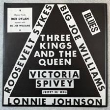 Tumnagel för auktion "V/A THREE KINGS AND THE QUEEN LP -64 US SPIVEY LP-1004 blues"