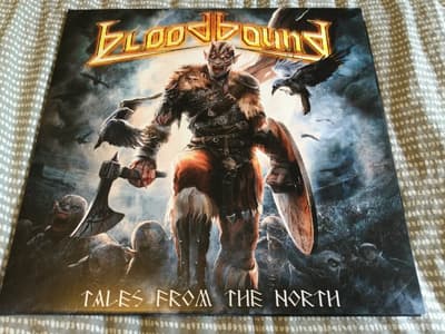 Tumnagel för auktion "Bloodbound - Tales from the north, Vinyl Lp"