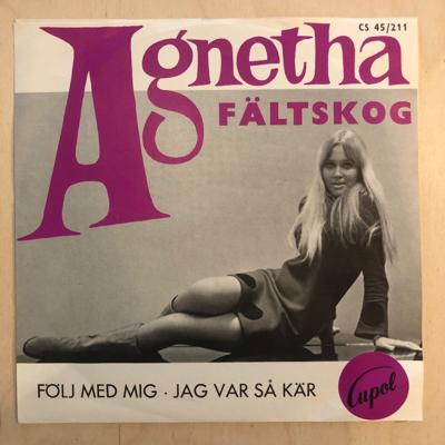 Tumnagel för auktion "Agnetha Fältskog - Följ med mig/Jag var så kär SWE 1967"