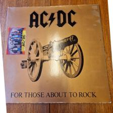 Tumnagel för auktion "Acdc Ac/Dc for those about to rock"