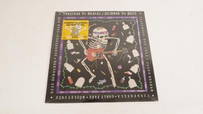 Tumnagel för auktion "V/A Stairway To Heaven Highway To Hell Sealed Heavy Metal LP 1989 Ozzy Mötley"
