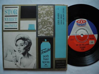Tumnagel för auktion "LILL-BABS Twist Twist / Det var min lycka 45 7" singel 1962 EX"