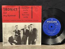 Tumnagel för auktion "Tronics - Saxophone Shuffle / Burn That Candle SWEDEN "RARE ROCK N ROLL" 1965"