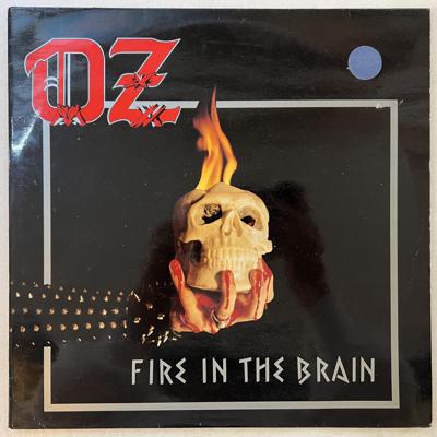 Tumnagel för auktion "OZ Fire In The Brain LP -83 Swe WAVE LP 8006 *** RARE HEAVY METAL ***"