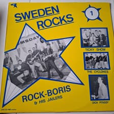 Tumnagel för auktion "Sweden Rocks Vol. 1 - Vinyl LP Rock Boris, Ticket Show, The Cyclones mm"