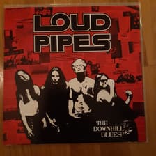 Tumnagel för auktion "Loud Pipes - The Downhill Blues LP Loudpipes råpunk käng"