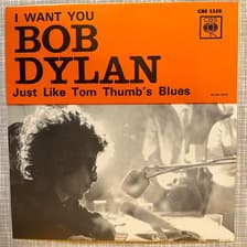 Tumnagel för auktion "BOB DYLAN - I WANT YOU. VINYL 7" SINGEL SVERIGE -66. FOLK-ROCK. RARE"