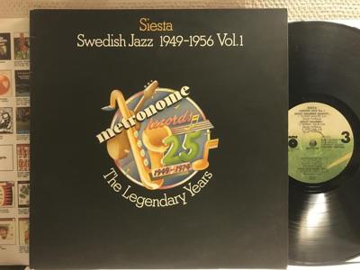 Tumnagel för auktion "SIESTA - SWEDISH JAZZ 1949-56, Vol. 1 - 2-LP - V/A"