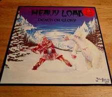 Tumnagel för auktion "Heavy Load "Death or glory"  1982 utgåva med poster och singel"