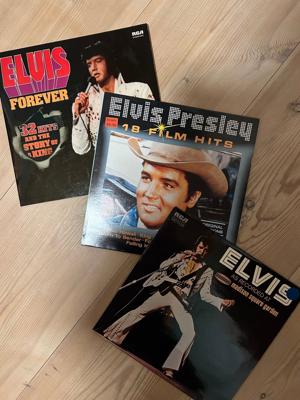 Tumnagel för auktion "Vinyl; LP, Elvis Presley x 3"