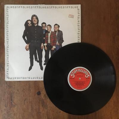 Tumnagel för auktion "V/A - Live Stiffs LP | Ian Dury Nick Lowe Elvis Costello Wreckless Eric"
