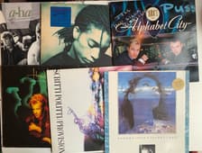 Tumnagel för auktion "Vinylpaket 80-tal A-HA ABC synth pop rock"