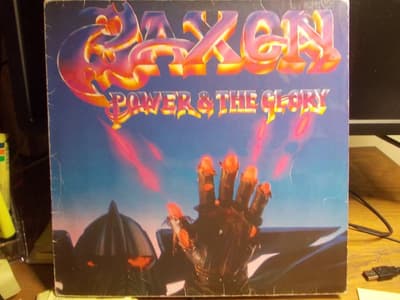 Tumnagel för auktion "Saxon – Power & The Glory"
