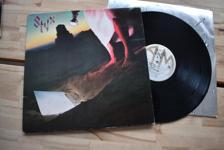 Tumnagel för auktion "Styx Cornerstone LP heavy metal rock hårdrock"