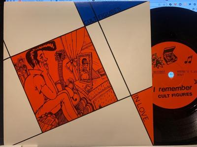 Tumnagel för auktion "CULT FIGURES In Love 7" // '80 UK Rather Orig Swell Maps Punk DIY"