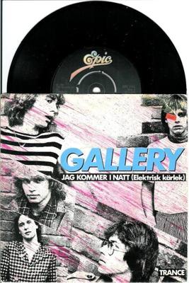 Tumnagel för auktion "GALLERY - Jag kommer i natt/Trance 7" singel 1981"