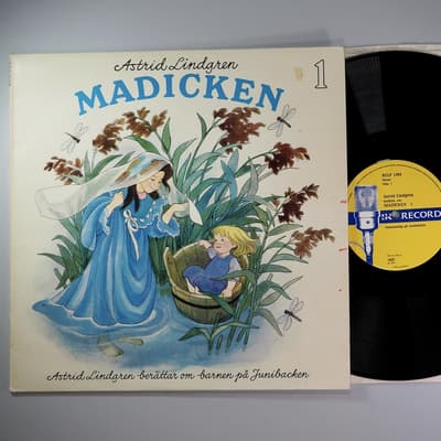 Tumnagel för auktion "ASTRID LINDGREN Madicken 1 LP -77 Swe SR Records RELP 1264"