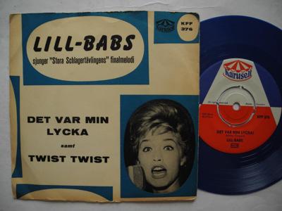 Tumnagel för auktion "LILL-BABS Det var min lycka / Twist twist 45 7" singel 1962 EX-"